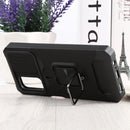 For Samsung Galaxy A13 5G Sliding Camera Cover Design PC + TPU Shockproof Phone Case with Ring Holder & Card Slot(Black)