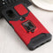 For Samsung Galaxy A13 5G Sliding Camera Cover Design PC + TPU Shockproof Phone Case with Ring Holder & Card Slot(Red)