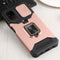 For Samsung Galaxy A13 5G Sliding Camera Cover Design PC + TPU Shockproof Phone Case with Ring Holder & Card Slot(Rose Gold)