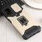 For Samsung Galaxy A13 5G Sliding Camera Cover Design PC + TPU Shockproof Phone Case with Ring Holder & Card Slot(Gold)