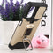 For Samsung Galaxy A13 5G Sliding Camera Cover Design PC + TPU Shockproof Phone Case with Ring Holder & Card Slot(Gold)