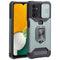 For Samsung Galaxy A13 5G Sliding Camera Cover Design PC + TPU Shockproof Phone Case with Ring Holder & Card Slot(Dark Green)