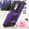 For Samsung Galaxy A13 5G Sliding Camera Cover Design PC + TPU Shockproof Phone Case with Ring Holder & Card Slot(Purple)