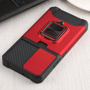 For Samsung Galaxy S22 5G Sliding Camera Cover Design PC + TPU Shockproof Phone Case with Ring Holder & Card Slot(Red)