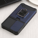 For Samsung Galaxy S22 5G Sliding Camera Cover Design PC + TPU Shockproof Phone Case with Ring Holder & Card Slot(Blue)
