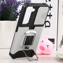 For Samsung Galaxy S22 5G Sliding Camera Cover Design PC + TPU Shockproof Phone Case with Ring Holder & Card Slot(Silver)