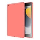 Mutural Silicone Microfiber Tablet Case For iPad 10.2 2021 / 2020 / 2019(Pink Orange)