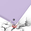 Mutural Silicone Microfiber Tablet Case For iPad 10.2 2021 / 2020 / 2019(Pink)