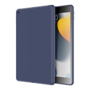 Mutural Silicone Microfiber Tablet Case For iPad 10.2 2021 / 2020 / 2019(Midnight Blue)