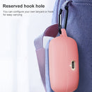 For Jabra Elite 7 Pro Silicone Earphone Protective Case with Hook(Grass Green)