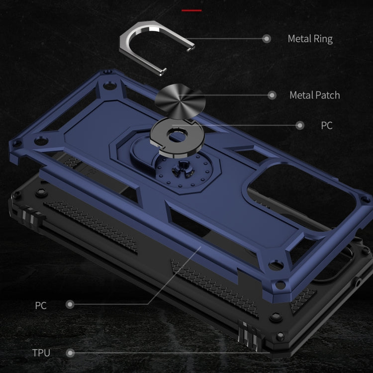 For Samsung Galaxy A53 5G Shockproof TPU + PC Phone Case(Blue)
