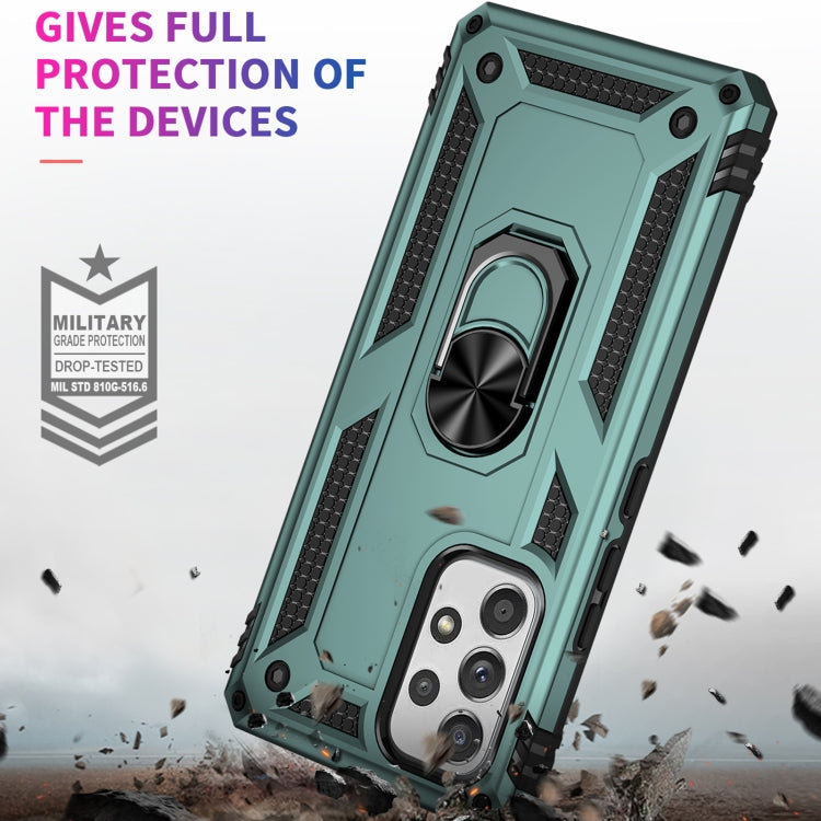 For Samsung Galaxy A53 5G Shockproof TPU + PC Phone Case(Dark Green)
