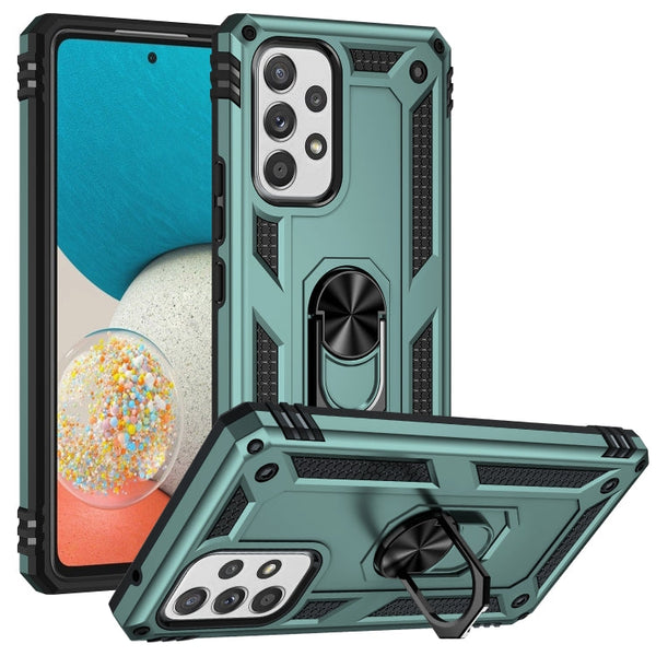 For Samsung Galaxy A53 5G Shockproof TPU + PC Phone Case(Dark Green)