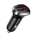 Borofone BZ15 Auspicious Dual USB Ports Digital Display Car Charger(Black)