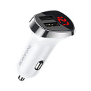 Borofone BZ15 Auspicious Dual USB Ports Digital Display Car Charger(White)