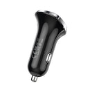 Borofone BZ15 Auspicious Dual USB Ports Digital Display Car Charger(White)