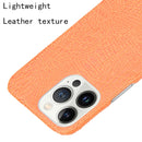 Crocodile PU + PC Phone Case For iPhone 13 Pro(Orange)