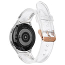 For Samsung Galaxy Watch4 40mm/44mm Jelly Translucent TPU Watch Band, Style:Rose Gold Buckle(Transparent)