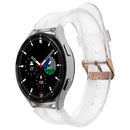 For Samsung Galaxy Watch4 40mm/44mm Jelly Translucent TPU Watch Band, Style:Rose Gold Buckle(Transparent)