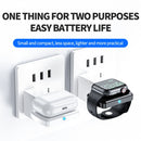 JJT-997 Type-C Interface Earphone and Watch Double-sided Wireless Charger for AirPods & iWatch(Black)