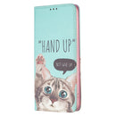 For Xiaomi Redmi Note 11 Pro 5G / 11 Pro+ 5G Colored Drawing Pattern Invisible Magnetic Leather Phone Case(Cat)