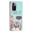 For Xiaomi Redmi Note 11 Pro 5G / 11 Pro+ 5G Colored Drawing Pattern Invisible Magnetic Leather Phone Case(Cat)