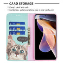 For Xiaomi Redmi Note 11 Pro 5G / 11 Pro+ 5G Colored Drawing Pattern Invisible Magnetic Leather Phone Case(Cat)
