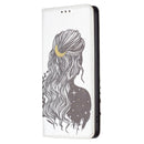 For Xiaomi Redmi Note 11 Pro 5G / 11 Pro+ 5G Colored Drawing Pattern Invisible Magnetic Leather Phone Case(Girl)