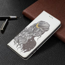 For Xiaomi Redmi Note 11 Pro 5G / 11 Pro+ 5G Colored Drawing Pattern Invisible Magnetic Leather Phone Case(Girl)