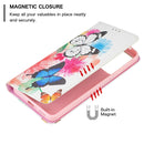 For Xiaomi Redmi Note 11 Pro 5G / 11 Pro+ 5G Colored Drawing Pattern Invisible Magnetic Leather Case(Two Butterflies)