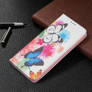 For Xiaomi Redmi Note 11 Pro 5G / 11 Pro+ 5G Colored Drawing Pattern Invisible Magnetic Leather Case(Two Butterflies)
