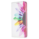 For Xiaomi Redmi Note 11 Pro 5G / 11 Pro+ 5G Colored Drawing Pattern Invisible Magnetic Leather Phone Case(Sun Flower)