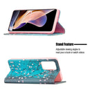 For Xiaomi Redmi Note 11 Pro 5G / 11 Pro+ 5G Colored Drawing Pattern Invisible Magnetic Leather Phone Case(Plum Blossom)