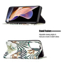 For Xiaomi Redmi Note 11 Pro 5G / 11 Pro+ 5G Colored Drawing Pattern Invisible Magnetic Leather Phone Case(Red Leaves)