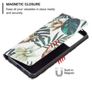 For Xiaomi Redmi Note 11 Pro 5G / 11 Pro+ 5G Colored Drawing Pattern Invisible Magnetic Leather Phone Case(Red Leaves)