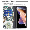 For Xiaomi Redmi Note 11 Pro 5G / 11 Pro+ 5G Colored Drawing Pattern Invisible Magnetic Leather Phone Case(Red Leaves)