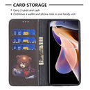 For Xiaomi Redmi Note 11 Pro 5G / 11 Pro+ 5G Colored Drawing Pattern Invisible Magnetic Leather Phone Case(Bear)