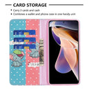 For Xiaomi Redmi Note 11 Pro 5G / 11 Pro+ 5G Colored Drawing Pattern Invisible Magnetic Leather Phone Case(Elephant)
