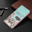 For Samsung Galaxy A53 5G Colored Drawing Pattern Invisible Magnetic PU Leather Phone Case(Cat)