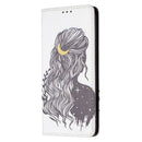 For Samsung Galaxy A53 5G Colored Drawing Pattern Invisible Magnetic PU Leather Phone Case(Girl)
