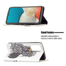 For Samsung Galaxy A53 5G Colored Drawing Pattern Invisible Magnetic PU Leather Phone Case(Girl)