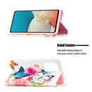 For Samsung Galaxy A53 5G Colored Drawing Pattern Invisible Magnetic PU Leather Phone Case(Two Butterflies)