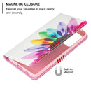 For Samsung Galaxy A53 5G Colored Drawing Pattern Invisible Magnetic PU Leather Phone Case(Sun Flower)