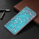For Samsung Galaxy A53 5G Colored Drawing Pattern Invisible Magnetic PU Leather Phone Case(Plum Blossom)