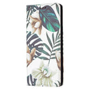 For Samsung Galaxy A53 5G Colored Drawing Pattern Invisible Magnetic PU Leather Phone Case(Red Leaves)