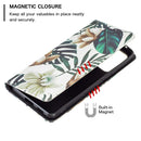 For Samsung Galaxy A53 5G Colored Drawing Pattern Invisible Magnetic PU Leather Phone Case(Red Leaves)