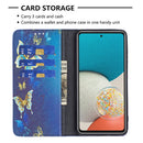 For Samsung Galaxy A53 5G Colored Drawing Pattern Invisible Magnetic PU Leather Phone Case(Kingdee)