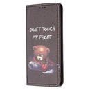 For Samsung Galaxy A53 5G Colored Drawing Pattern Invisible Magnetic PU Leather Phone Case(Bear)