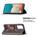 For Samsung Galaxy A53 5G Colored Drawing Pattern Invisible Magnetic PU Leather Phone Case(Bear)