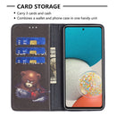 For Samsung Galaxy A53 5G Colored Drawing Pattern Invisible Magnetic PU Leather Phone Case(Bear)
